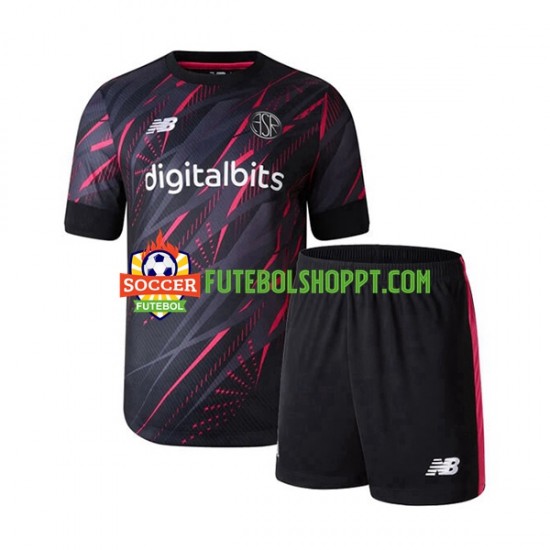 Camisola Júnior AS Roma Terceiro Equipamento 2022-2023 Manga Curta