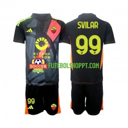 Camisola Júnior AS Roma Mile Svilar 99 Guarda-redes Principais Equipamento 2024-2025 Manga Curta