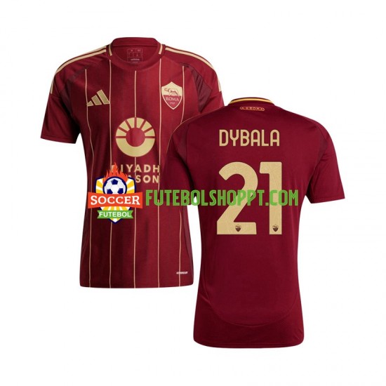 Camisola Homem AS Roma Paulo Dybala 21 Principais Equipamento 2024-2025 Manga Curta