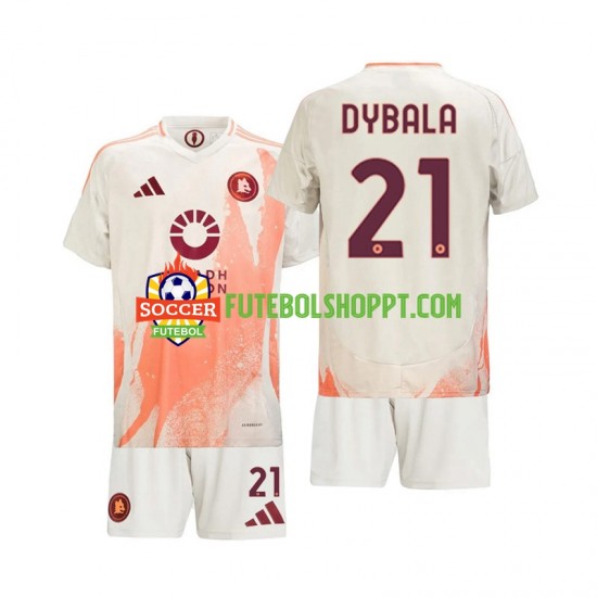 Camisola Júnior AS Roma Paulo Dybala 21 Alternativa Equipamento 2024-2025 Manga Curta