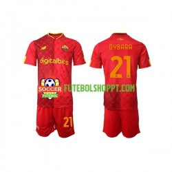 Camisola Júnior AS Roma Paulo Dybala 21 Principais Equipamento 2022-2023 Manga Curta