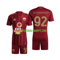 Camisola Júnior AS Roma Stephan El Shaarawy 92 Principais Equipamento 2024-2025 Manga Curta