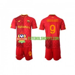 Camisola Júnior AS Roma Tammy Abraham 9 Principais Equipamento 2022-2023 Manga Curta