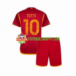 Camisola Júnior AS Roma Totti 10 Principais Equipamento 2023-2024 Manga Curta Camisola Júnior AS Roma Totti 10 Principais Equipamento 2023-2024 Manga Curta