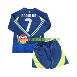 Camisola Júnior Al Nassr Cristiano Ronaldo 7 Alternativa Equipamento 2024-2025 Manga Comprida