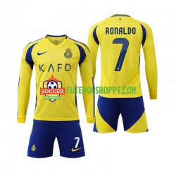 Camisola Júnior Al Nassr Cristiano Ronaldo 7 Principais Equipamento 2024-2025 Manga Comprida
