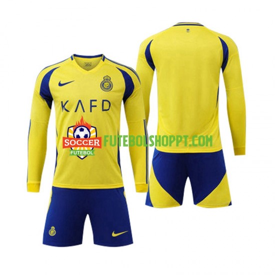 Camisola Júnior Al Nassr Principais Equipamento 2024-2025 Manga Comprida