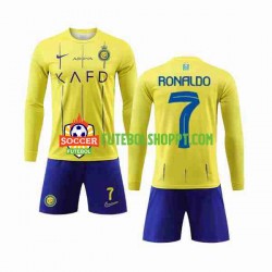 Camisola Júnior Al-Nassr Cristiano Ronaldo 7 Principais Equipamento 2023-2024 Manga Comprida