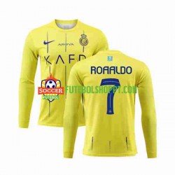 Camisola Homem Al-Nassr Ronaldo 7 Principais Equipamento 2023-2024 Manga Comprida