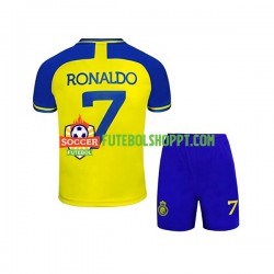 Camisola Júnior Al-Nassr Ronaldo 7 Principais Equipamento 2022-2023 Manga Curta