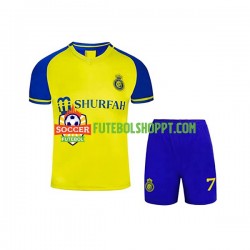 Camisola Júnior Al-Nassr Ronaldo 7 Principais Equipamento 2022-2023 Manga Curta