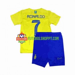 Camisola Júnior Al-Nassr Ronaldo 7 Principais Equipamento 2023-2024 Manga Curta