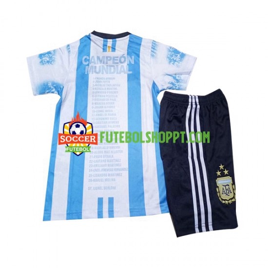 Camisola Júnior Argentina All Stars Principais Equipamento 2023 Manga Curta