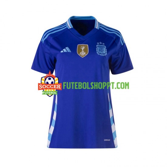 Camisola Mulher Argentina Alternativa Equipamento 2024 Manga Curta
