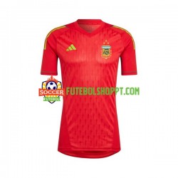 Camisola Homem Argentina Guarda-redes Alternativa Equipamento Copa do Mundo 2022 Manga Curta