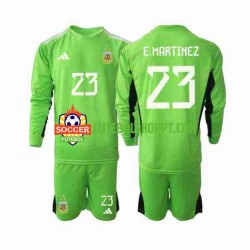 Camisola Júnior Argentina Emiliano Martinez 23 Guarda-redes Principais Equipamento Copa do Mundo 2022 Manga Comprida