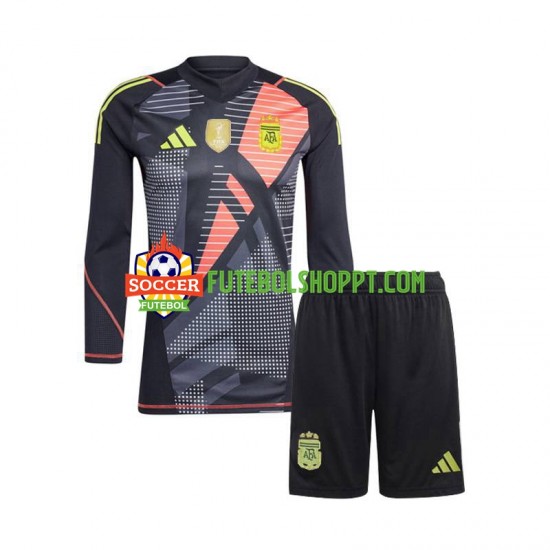 Camisola Júnior Argentina Guarda-redes Principais Equipamento 2024 Manga Comprida