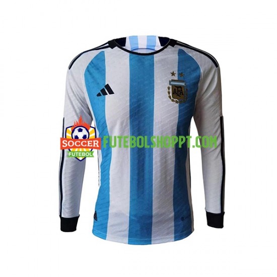 Camisola Homem Argentina Principais Equipamento Copa do Mundo 2022 Manga Comprida