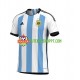 Camisola Homem Argentina Principais Equipamento Mundial 2022 Manga Curta