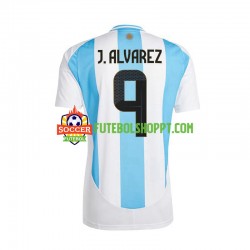 Camisola Homem Argentina Julian Alvarez 9 Principais Equipamento 2024 Manga Curta