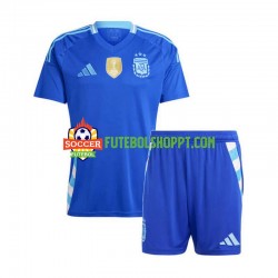 Camisola Júnior Argentina Copa America Alternativa Equipamento 2024 Manga Curta