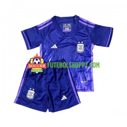 Camisola Júnior Argentina Alternativa Equipamento Mundial 2022 Manga Curta