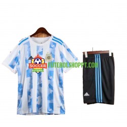 Camisola Júnior Argentina 2021 Principais Equipamento Manga Curta