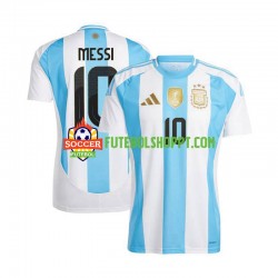 Camisola Homem Argentina Lionel Messi 10 Copa America Principais Equipamento 2024 Manga Curta