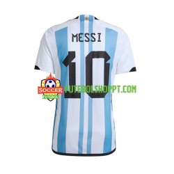 Camisola Homem Argentina Lionel Messi 10 Principais Equipamento Mundial 2022 Manga Curta