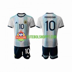 Camisola Júnior Argentina Maradona 10 2019-2020 Principais Equipamento Manga Curta