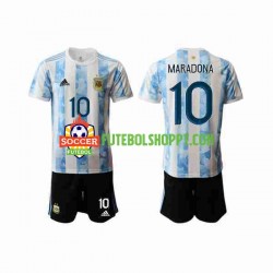 Camisola Júnior Argentina Maradona 10 2020-2021 Principais Equipamento Manga Curta