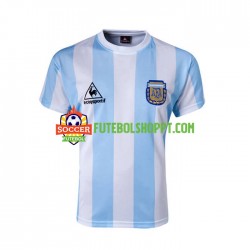 Camisola Homem Argentina 1986 Retro Principais Equipamento Manga Curta