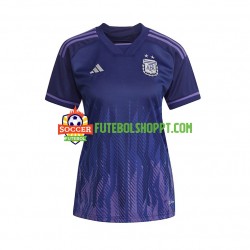 Camisola Mulher Argentina Alternativa Equipamento Mundial 2022 Manga Curta