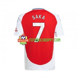 Camisola Homem Arsenal Bukayo Saka 7 Principais Equipamento 2024-2025 Manga Curta
