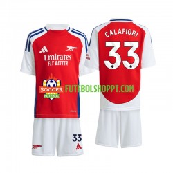 Camisola Júnior Arsenal Calafiori 33 Principais Equipamento 2024-2025 Manga Curta