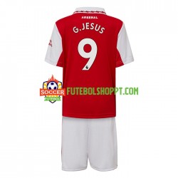 Camisola Júnior Arsenal Gabriel Jesus 9 Principais Equipamento 2022-2023 Manga Curta