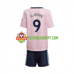 Camisola Júnior Arsenal Gabriel Jesus 9 Terceiro Equipamento 2022-2023 Manga Curta