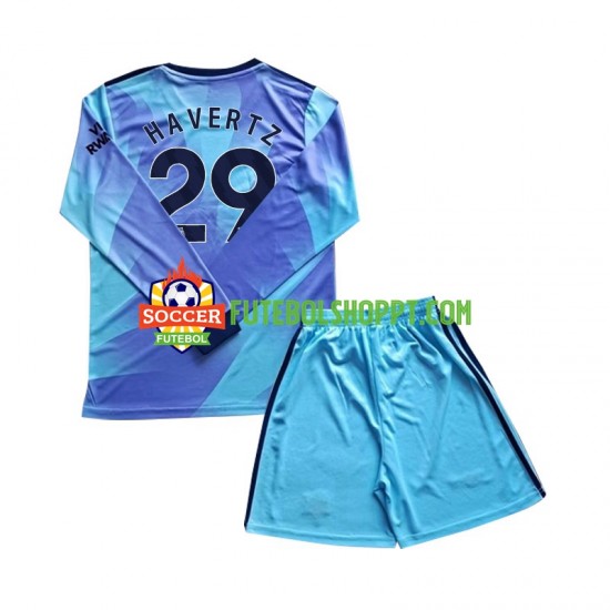 Camisola Júnior Arsenal Havertz 29 Terceiro Equipamento 2024-2025 Manga Comprida