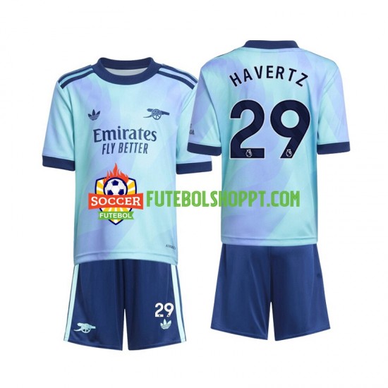 Camisola Júnior Arsenal Havertz 29 Terceiro Equipamento 2024-2025 Manga Curta