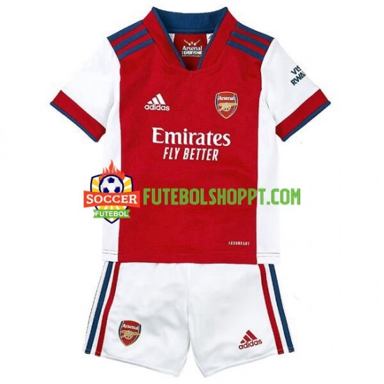 Camisola Júnior Arsenal Principais Equipamento 2021-2022 Manga Curta