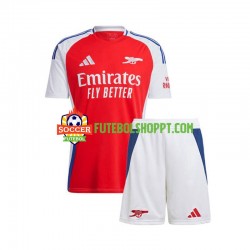 Camisola Júnior Arsenal Principais Equipamento 2024-2025 Manga Curta