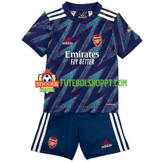 Camisola Júnior Arsenal Terceiro Equipamento 2021-2022 Manga Curta