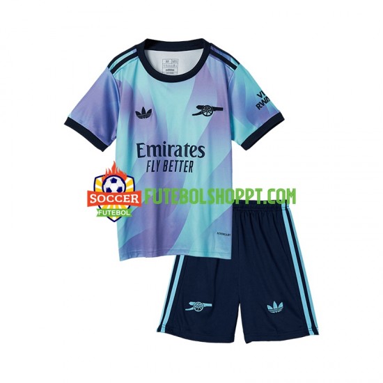 Camisola Júnior Arsenal Terceiro Equipamento 2024-2025 Manga Curta