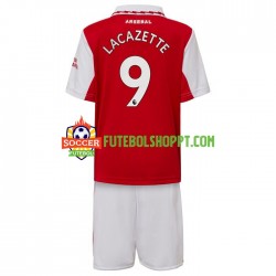 Camisola Júnior Arsenal Lacazette 9 Principais Equipamento 2022-2023 Manga Curta