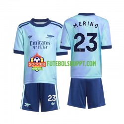 Camisola Júnior Arsenal Merino 23 Terceiro Equipamento 2024-2025 Manga Curta
