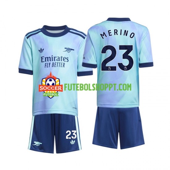Camisola Júnior Arsenal Merino 23 Terceiro Equipamento 2024-2025 Manga Curta