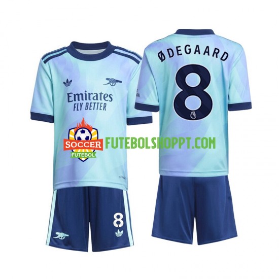 Camisola Júnior Arsenal Odegaard 8 Terceiro Equipamento 2024-2025 Manga Curta