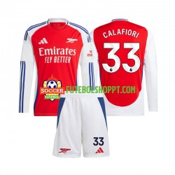 Camisola Júnior Arsenal Riccardo Calafiori 33 Principais Equipamento 2024-2025 Manga Comprida