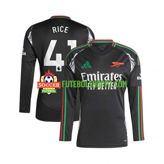 Camisola Homem Arsenal Rice 41 Alternativa Equipamento 2024-2025 Manga Comprida