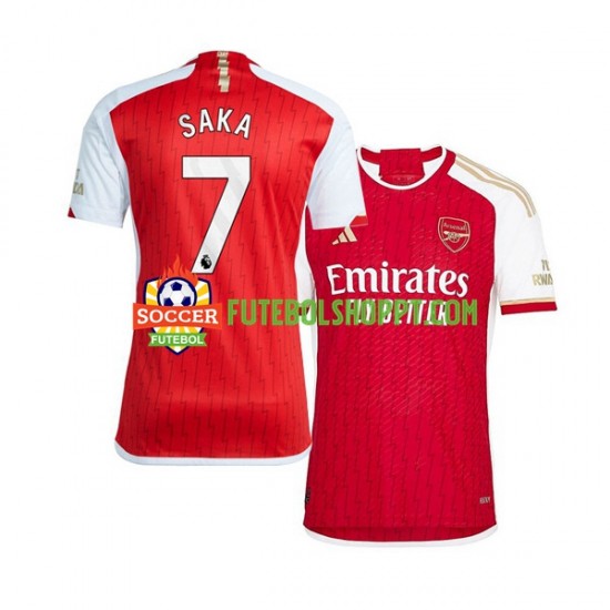 Camisola Homem Arsenal Saka 7 Principais Equipamento 2023-2024 Manga Curta